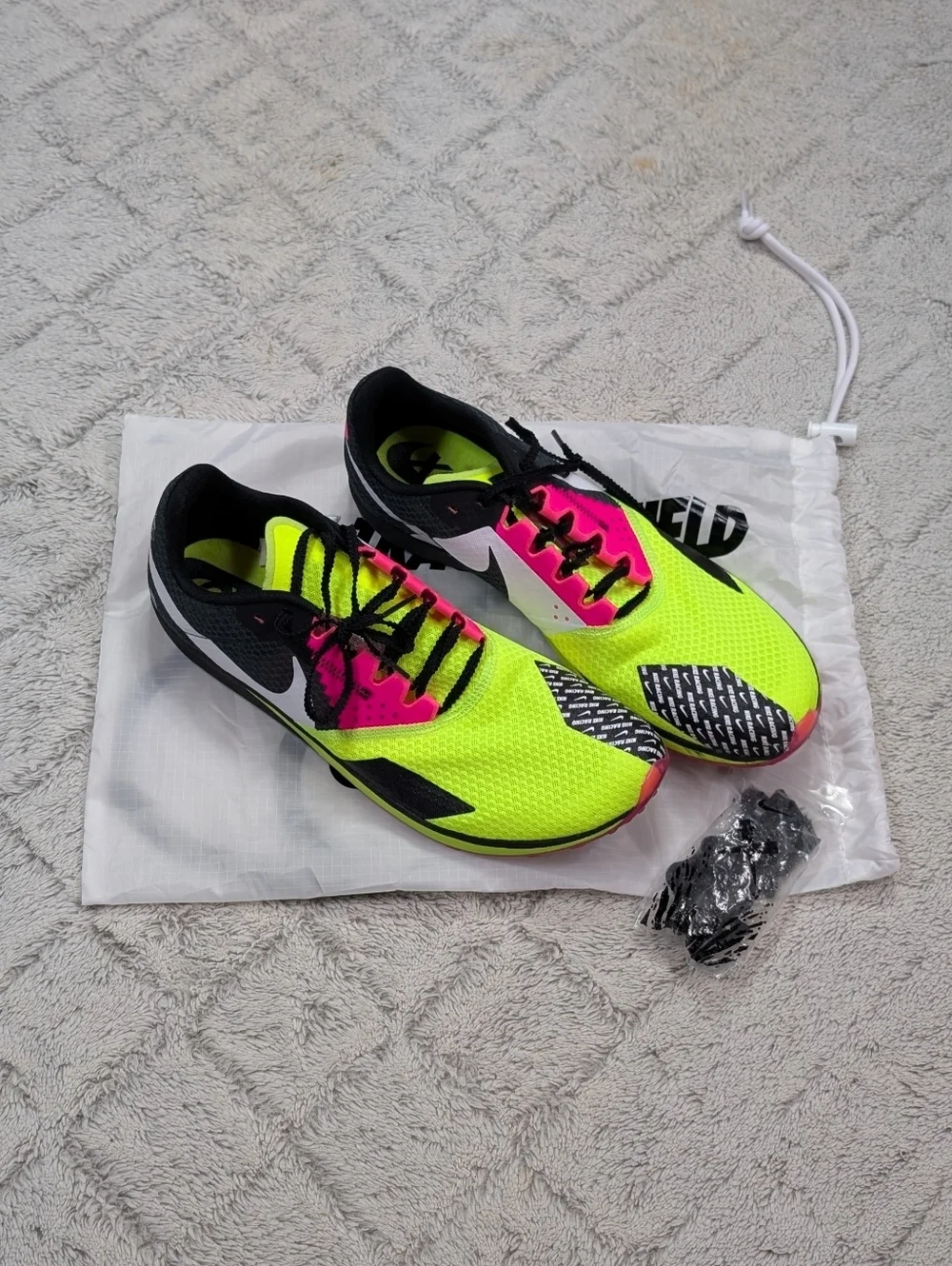 Nike Zoom Rival XC 6 Volt Black Pink Cross Country Spikes Mens 13 DX7999-700 NEW